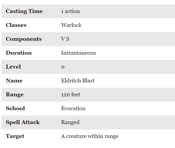 Eldritch Blast E5