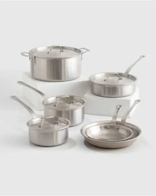 1. 5-Ply Stainless Steel 10-Piece Cookware Set