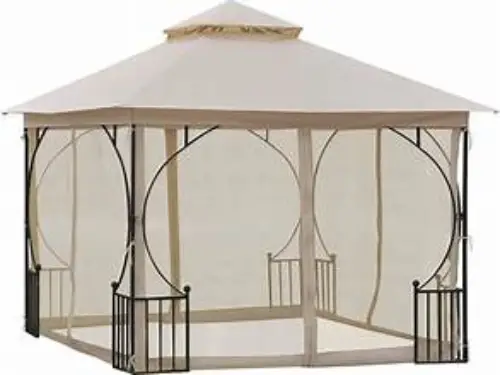 Outsunny 10x10 Patio Gazebo with Netting