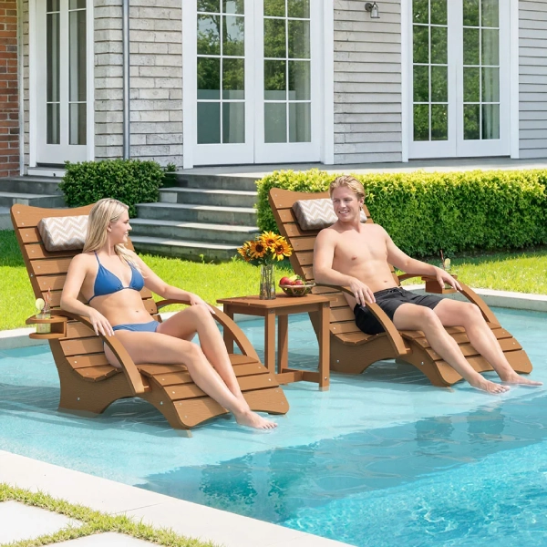 AquaCurve Aquawave: The Pool Lounge Chair With Cup Holder, Measured