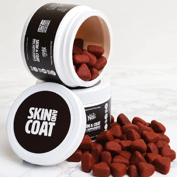 Wild Earth Skin & Coat dog supplements review
