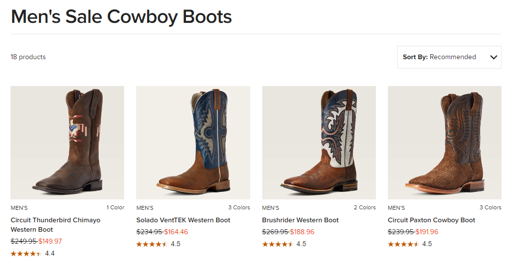 Up to 30% Off Cowboy Boots